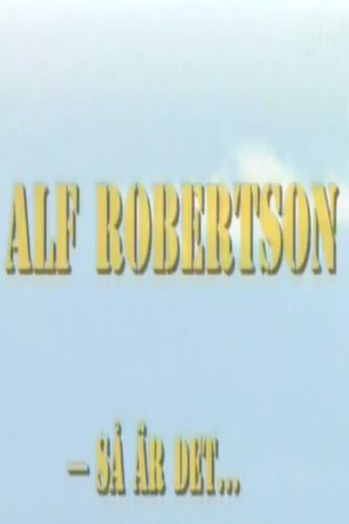 Alf Robertson - så är det... (1993) poster