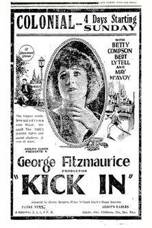 Kick In (1922) poster