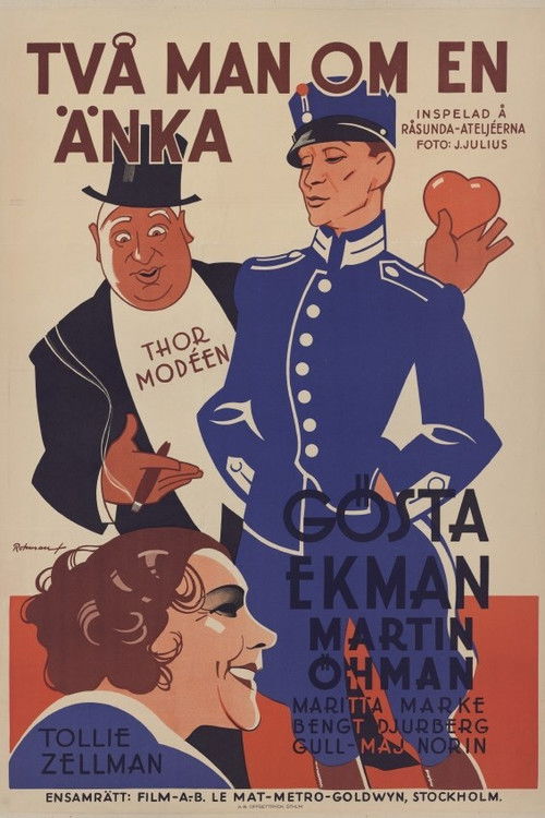 Två man om en änka (1933) poster