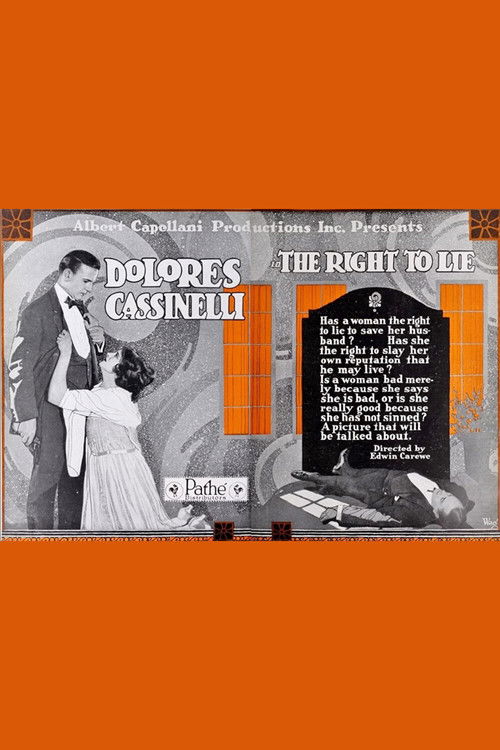 The Right To Lie (1919) poster
