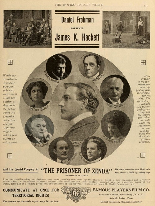 The Prisoner of Zenda (1913) poster