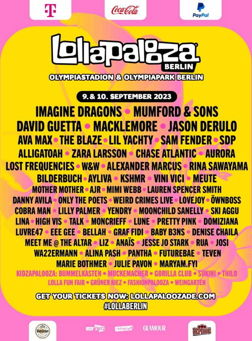 Imagine Dragons Lollapalooza Berlin (2023) poster