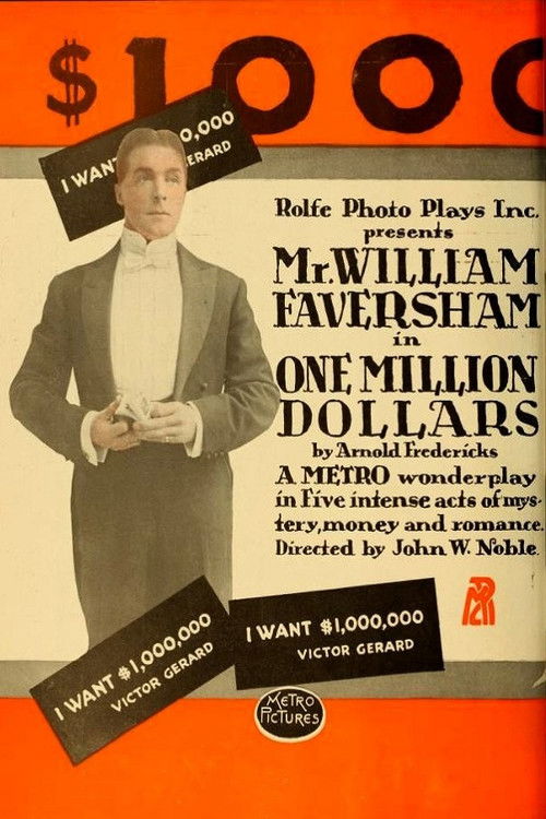 One Million Dollars (1915) poster