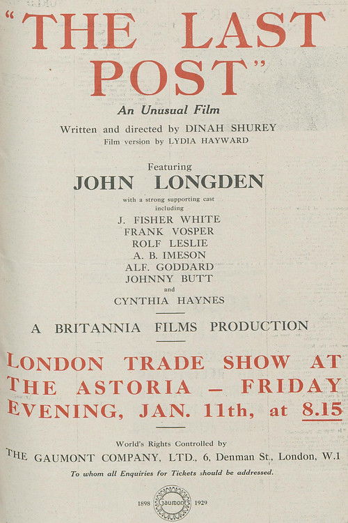 The Last Post (1929) poster