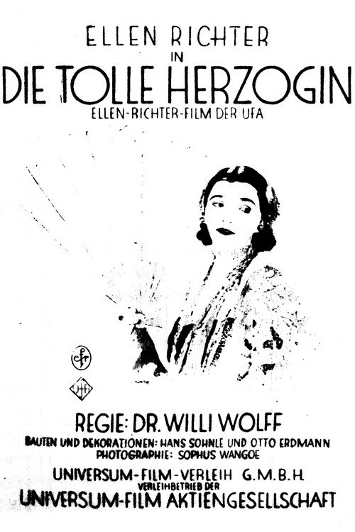 Die tolle Herzogin (1926) poster