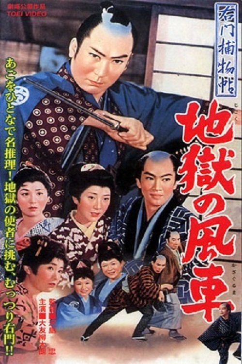 右門捕物帖　地獄の風車 (1960) poster