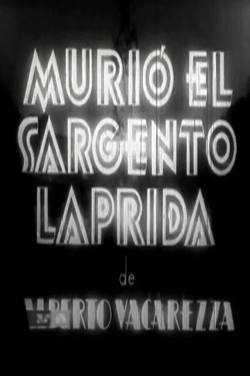 Murió el sargento Laprida (1937) poster
