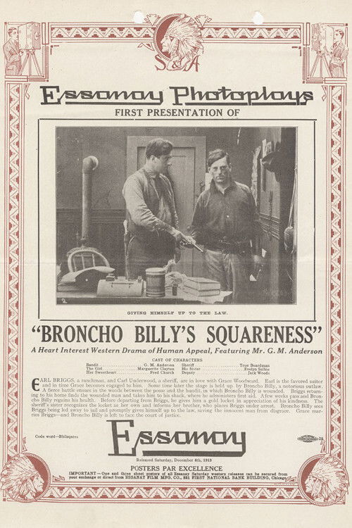 Broncho Billy's Squareness (1913) poster