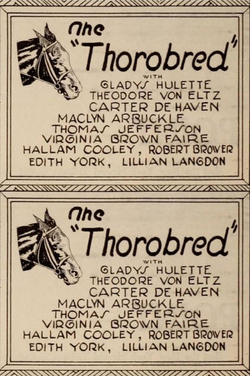 The Thoroughbred (1925) poster