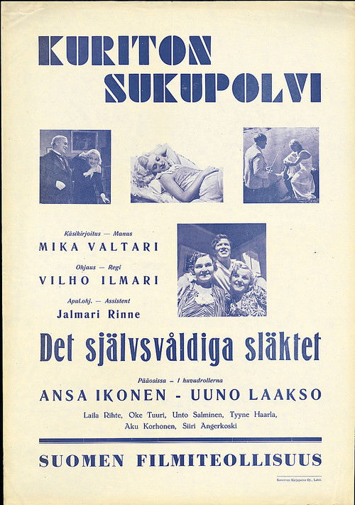 Kuriton sukupolvi (1937) poster