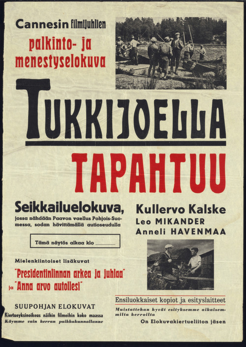 Tukkijoella tapahtuu (1950) poster