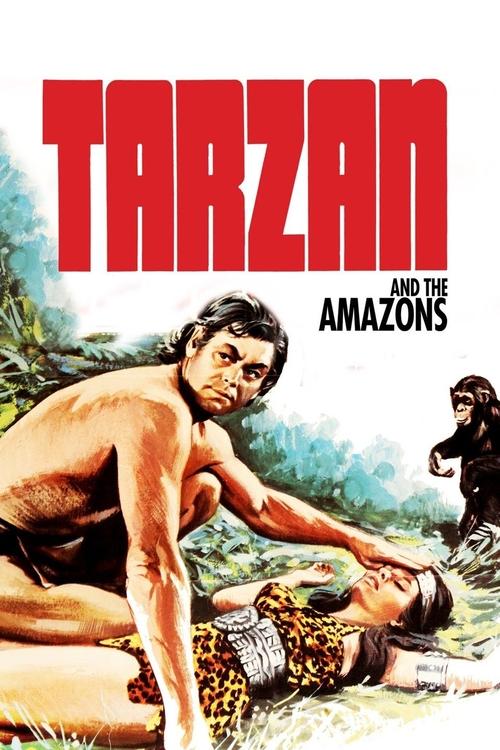 Tarzan and the Amazons (1945) poster