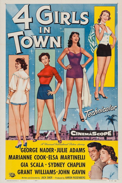 Four Girls in Town (1957) poster