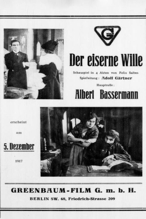 Der eiserne Wille (1917) poster
