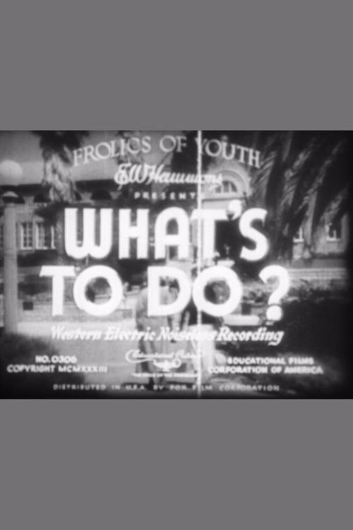 What's to Do? (1933) poster