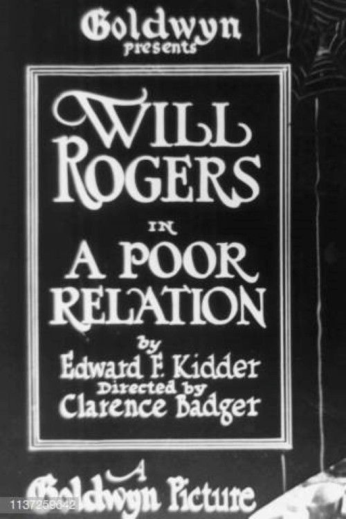 A Poor Relation (1921) poster