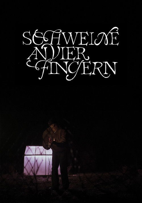 Schweine an vier Fingern poster