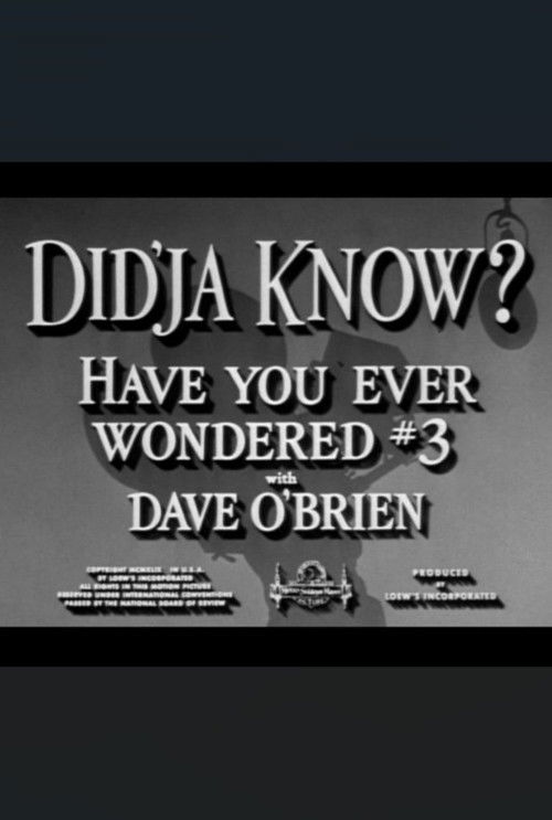Did'ja Know? (1950) poster