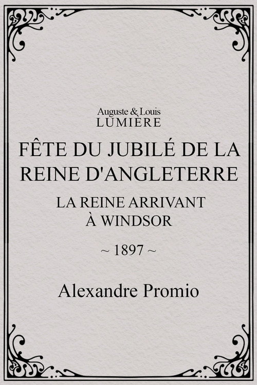 Fête du jubilé de la reine d'Angleterre : la reine arrivant à Windsor (1897) poster