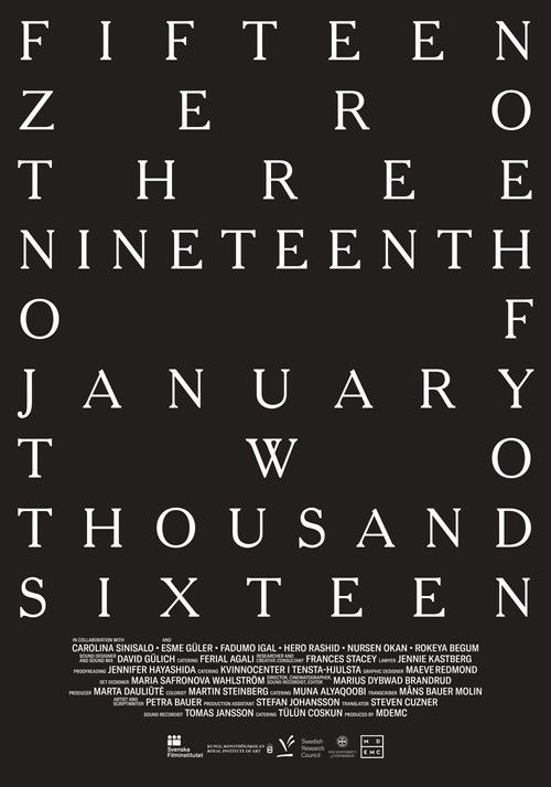 fifteen zero three nineteenth of january two thousand sixteen (2024) poster