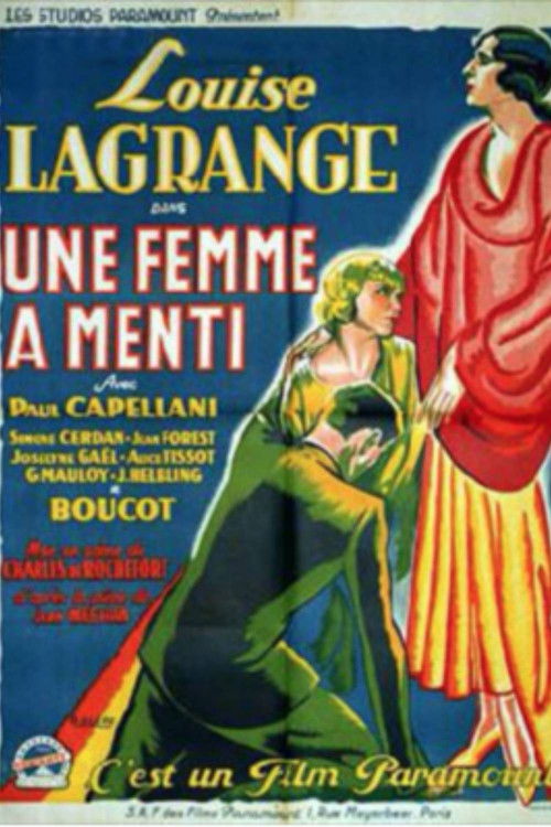 Une femme a menti (1930) poster