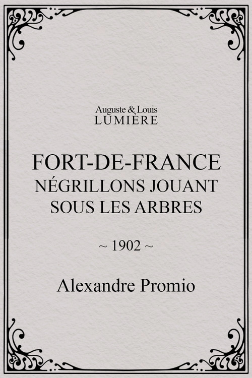 Fort-de-France : négrillons jouant sous les arbres (1902) poster