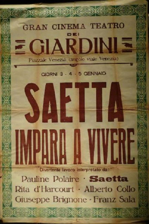 Saetta impara a vivere (1924) poster