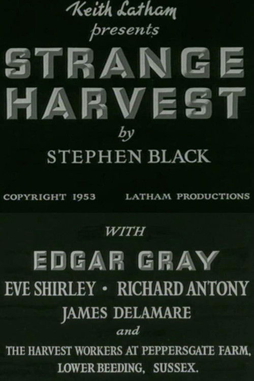 Strange Harvest (1953) poster