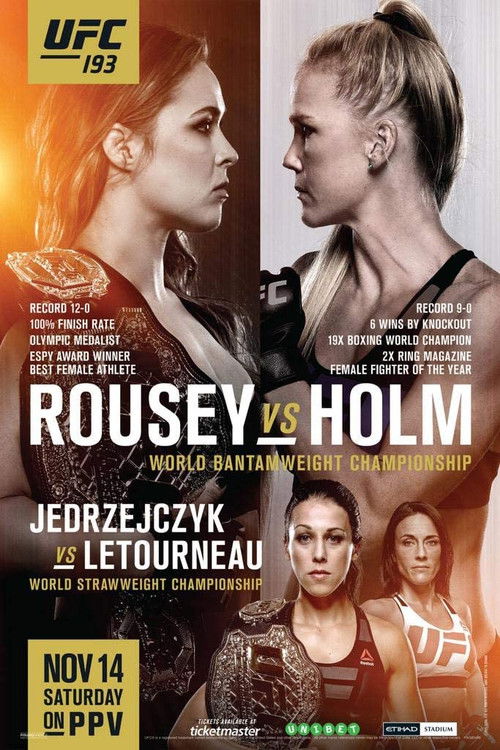 UFC 193: Rousey vs. Holm (2015) poster