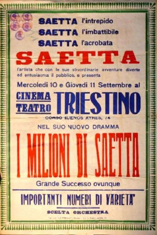 I milioni di Saetta (1923) poster