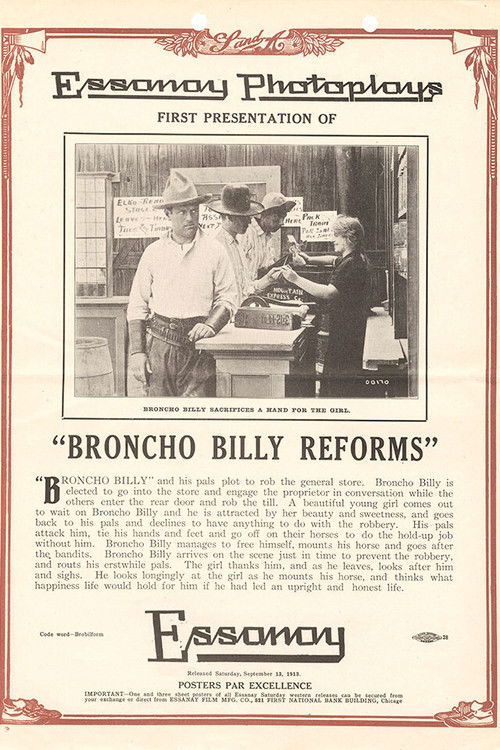 Broncho Billy Reforms (1913) poster