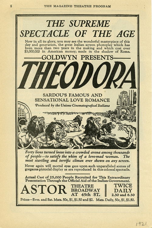 Theodora (1921) poster