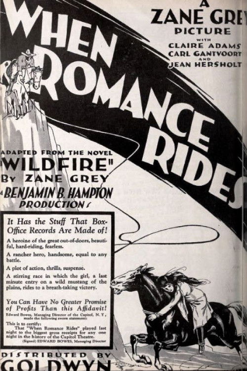 When Romance Rides (1922) poster