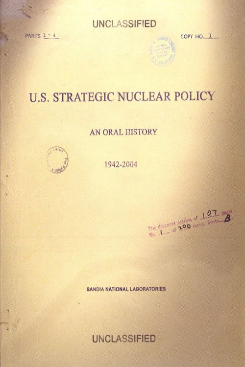 U.S. Strategic Nuclear Policy (2005) poster