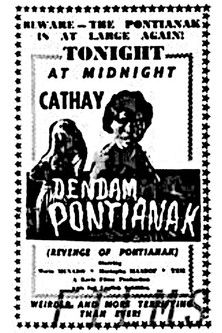 Revenge of Pontianak (1957) poster