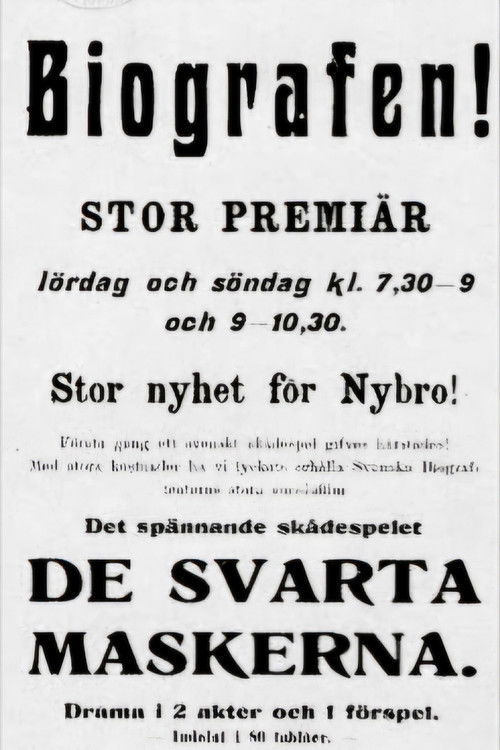 De svarta maskerna (1912) poster