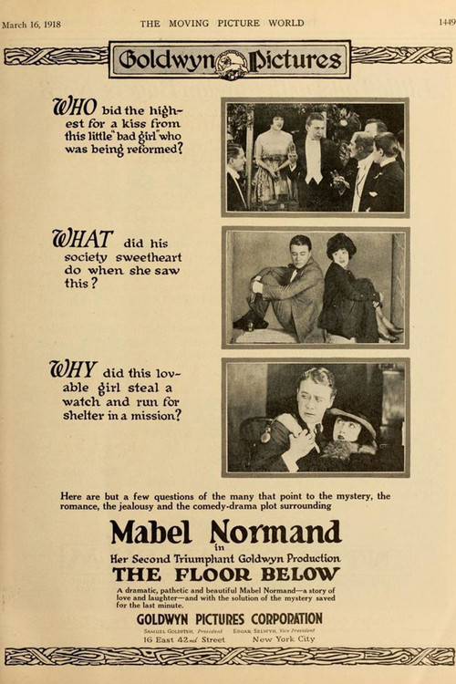 The Floor Below (1918) poster