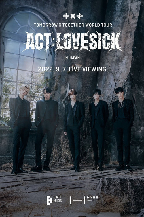 TOMORROW X TOGETHER WORLD TOUR  'ACT:LOVESICK' (2022) poster