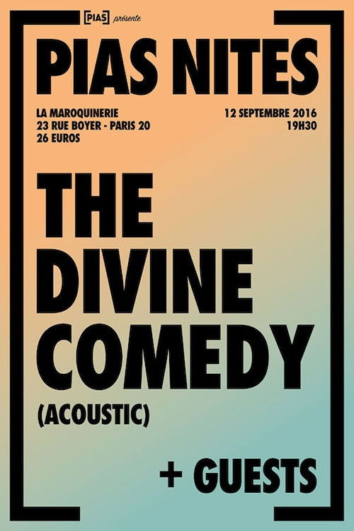 The Divine Comedy - La Maroquinerie acoustic 2016 (2016) poster