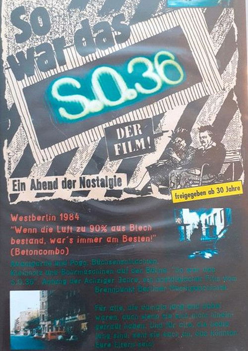 Such Was the S.O. 36 (1984) poster