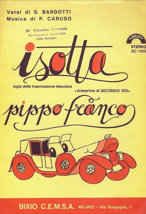 ISOTTA (SIGLA TV "SECONDO VOI") (1977) poster