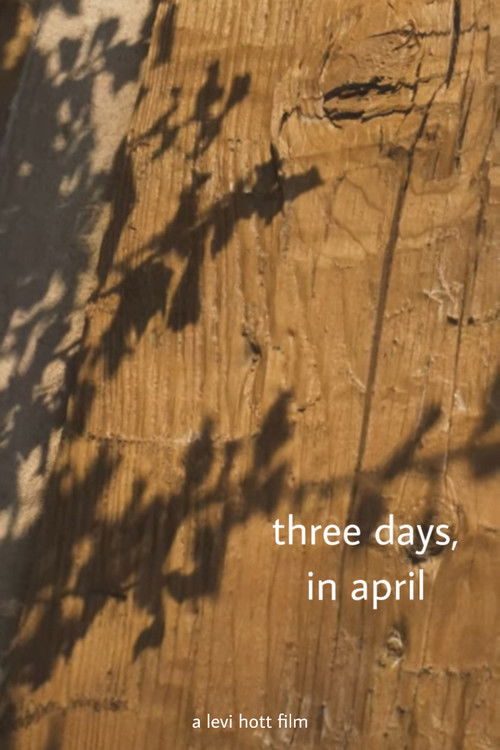 three days, in april (2022) poster
