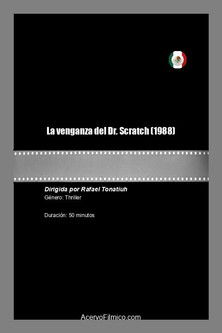 La venganza del Dr. Scratch (1988) poster