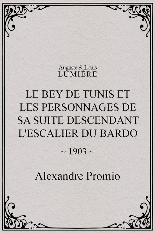 Le Bey de Tunis et les personnages de sa suite descendant l'escalier du Bardo (1903) poster
