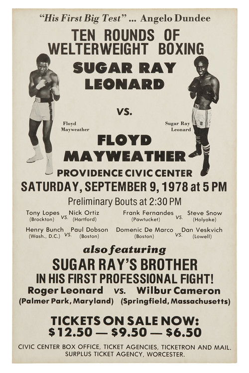Sugar Ray Leonard vs. Floyd Mayweather Sr (1978) poster