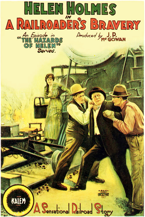 A Railroader's Bravery (1915) poster