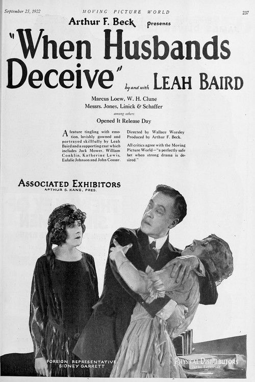 When Husbands Deceive (1922) poster