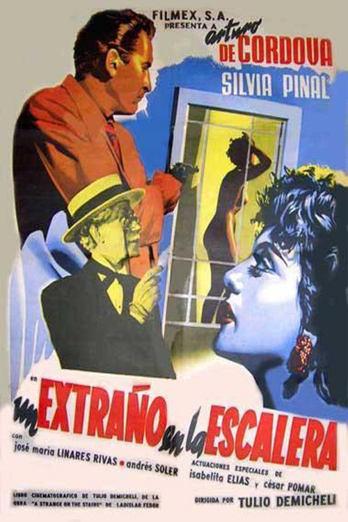 Un extraño en la escalera (1955) poster