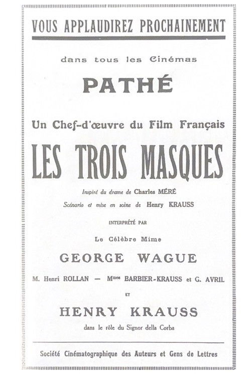 Les Trois masques (1921) poster