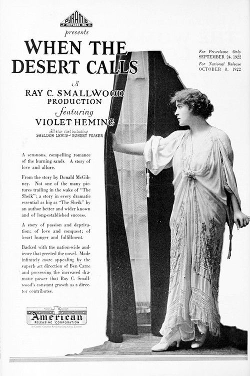 When the Desert Calls (1922) poster